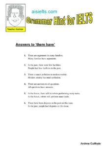 Answers to Grammar Hint 12