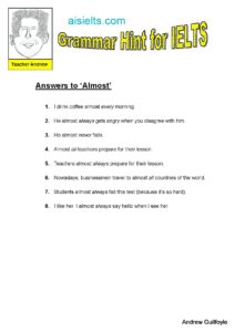 Answers to Grammar Hint 20