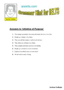 Answers to Grammar Hint 10