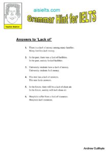 Answers to Grammar Hint 11