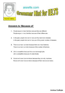 Answers to Grammar Hint 16