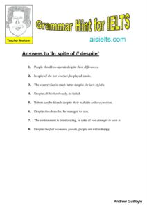 Answers to Grammar Tip 17