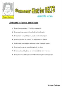 Answers to Grammar Hint 22