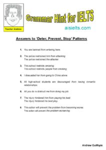 Answers to Grammar Hint 25