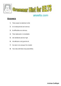 Answers to Grammar Hint 26