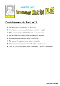 3 IELTS Grammar Hints (such as 3 Answers)-page-001
