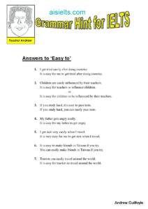 Answers to Grammar Hint 7